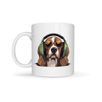 Beagle Headphones Coffee Mug
