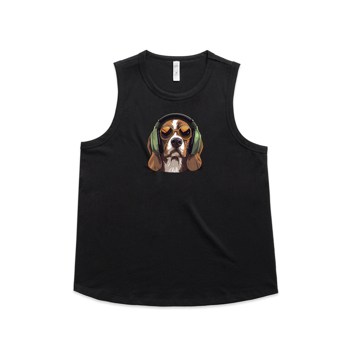 Beagle Headphones Tank