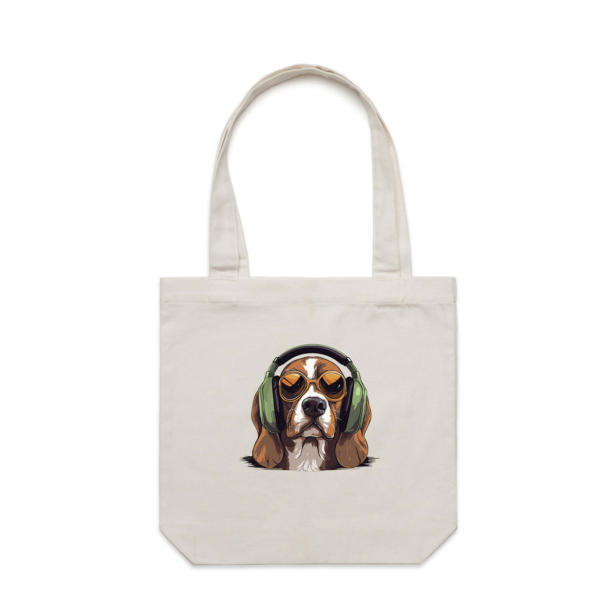 Beagle Headphones Tote Bag