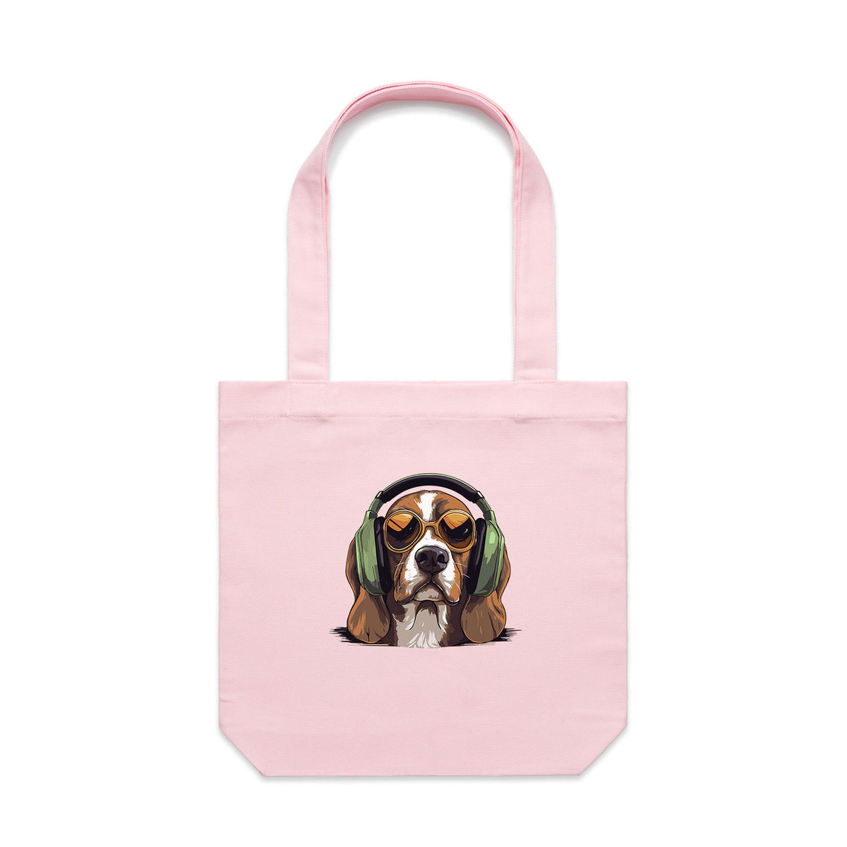 Beagle Headphones Tote Bag