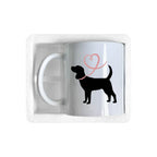 Beagle Heart Leash Coffee Mug