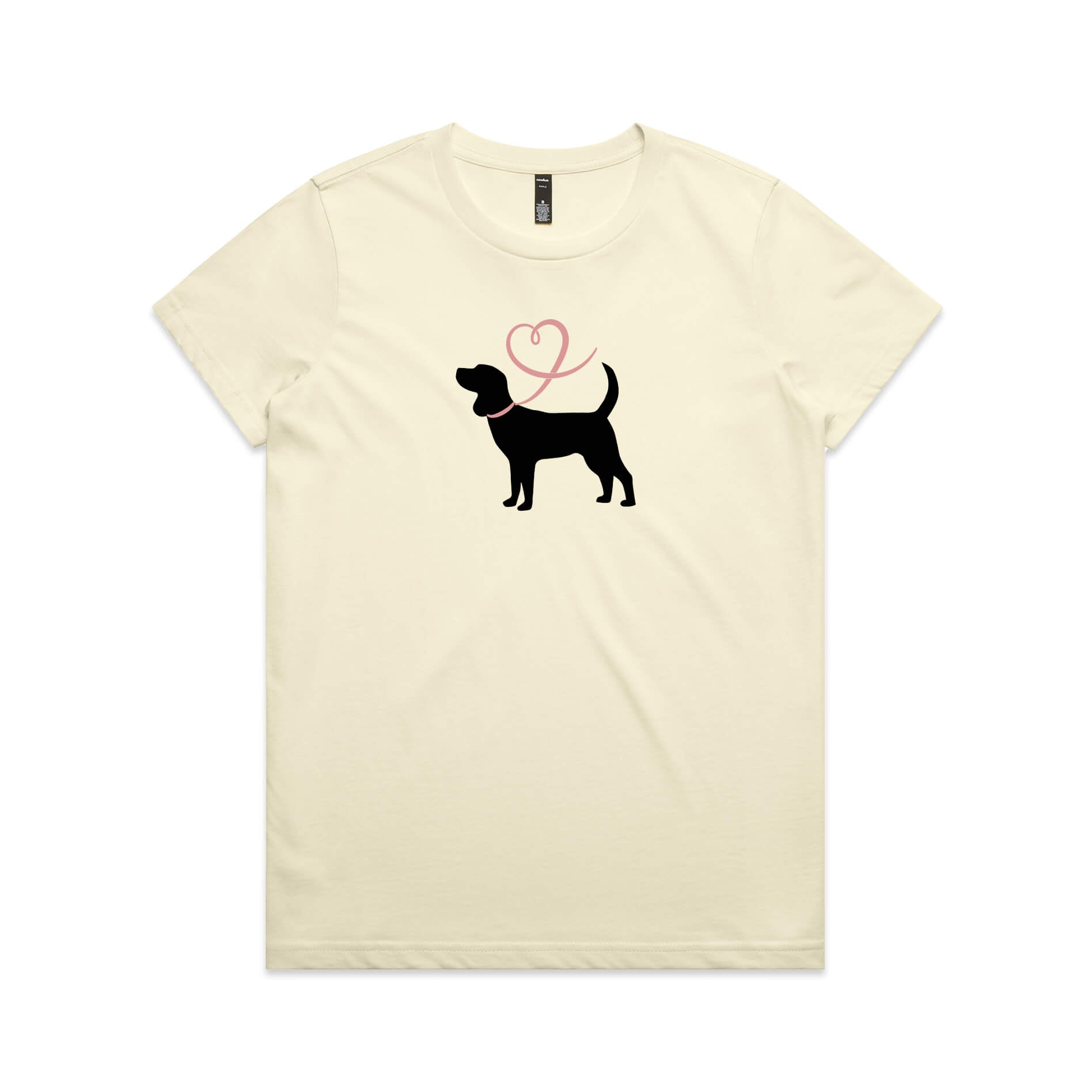 Beagle Heart Leash Ladies Tee