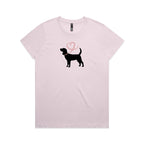 Beagle Heart Leash Ladies Tee
