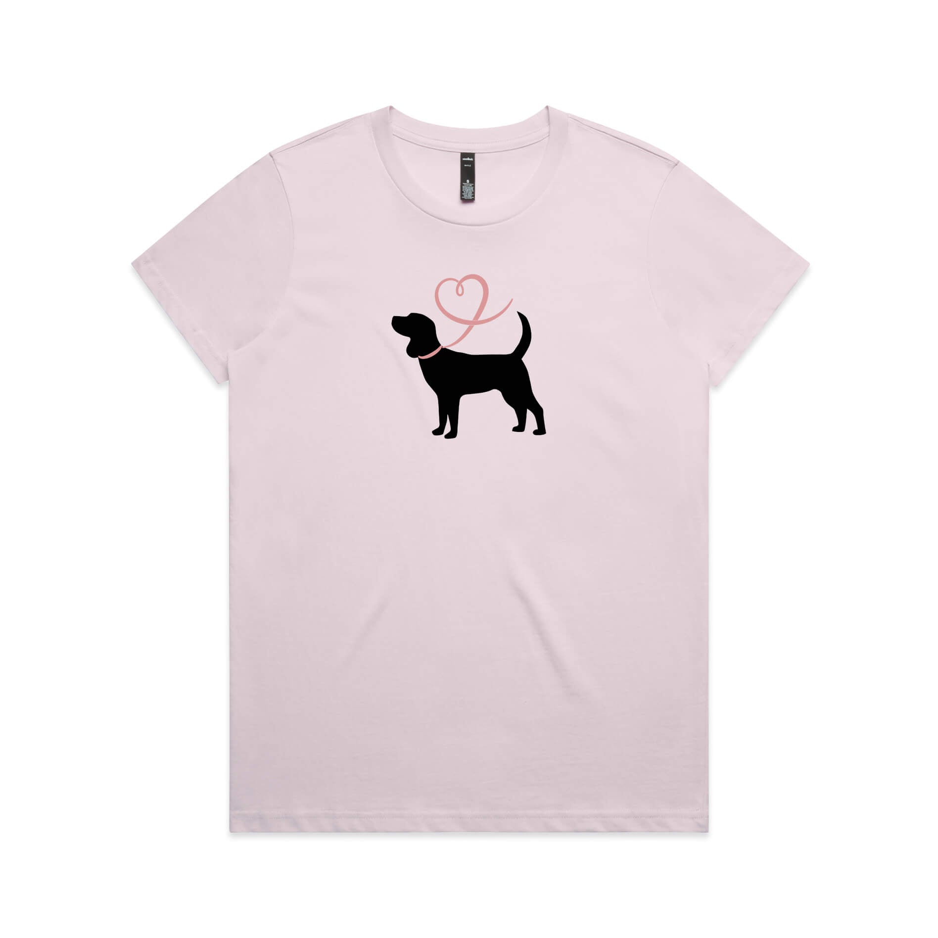 Beagle Heart Leash Ladies Tee