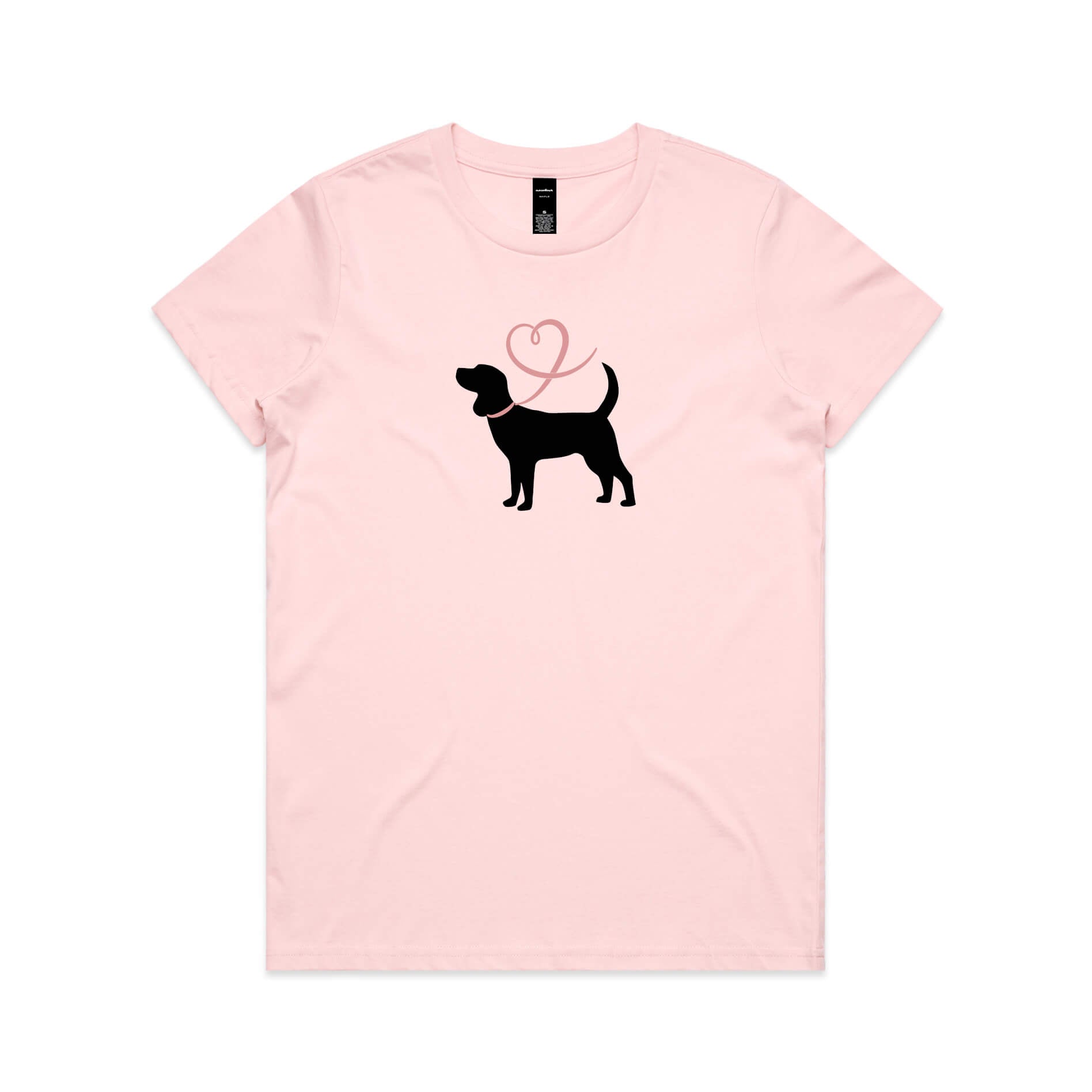 Beagle Heart Leash Ladies Tee