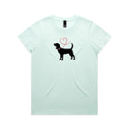 Beagle Heart Leash Ladies Tee