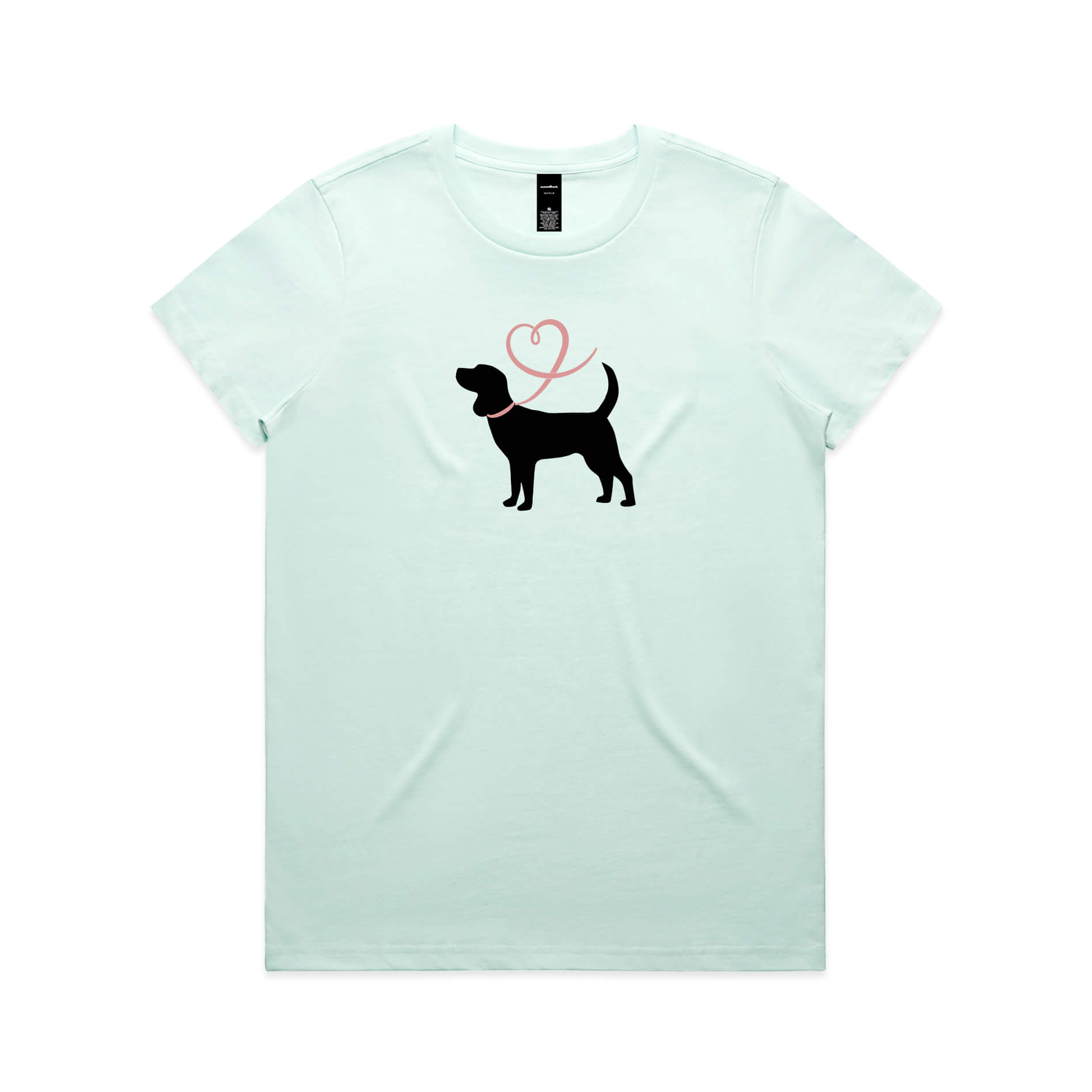 Beagle Heart Leash Ladies Tee