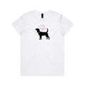 Beagle Heart Leash Ladies Tee
