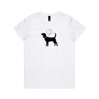 Beagle Heart Leash Ladies Tee