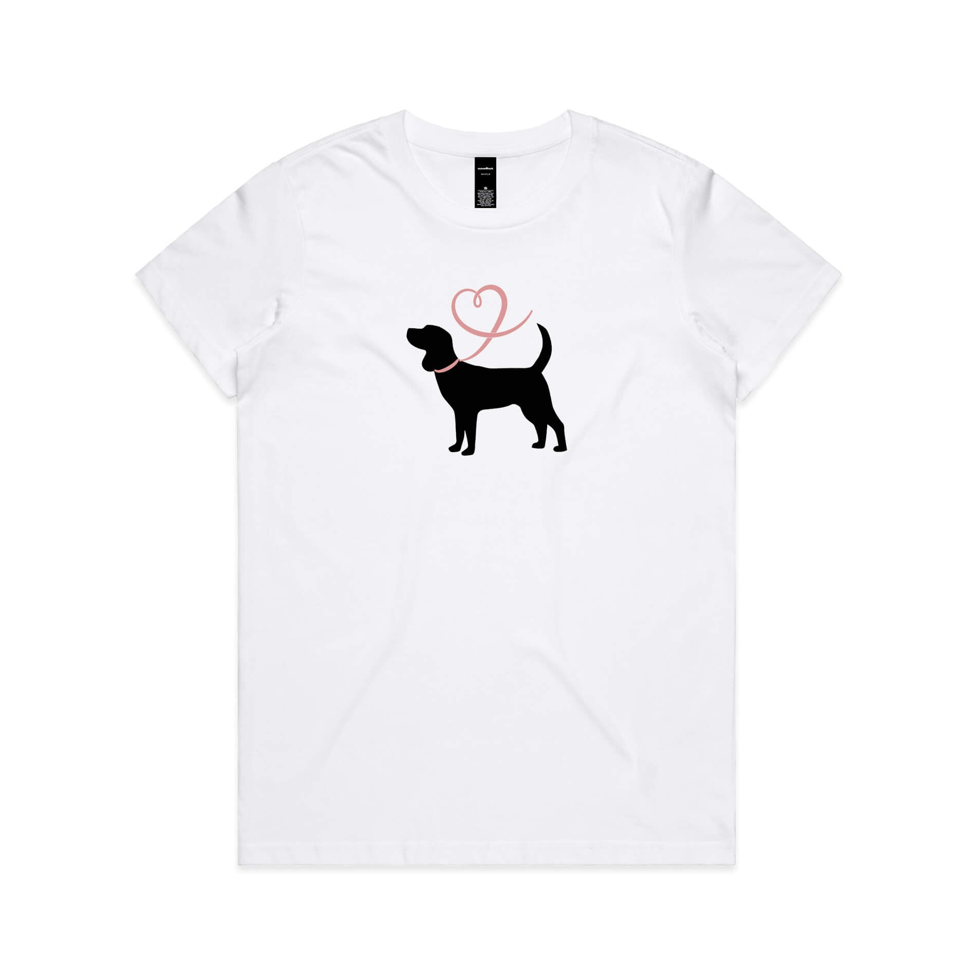 Beagle Heart Leash Ladies Tee