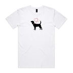 Beagle Heart Leash Mens Tee