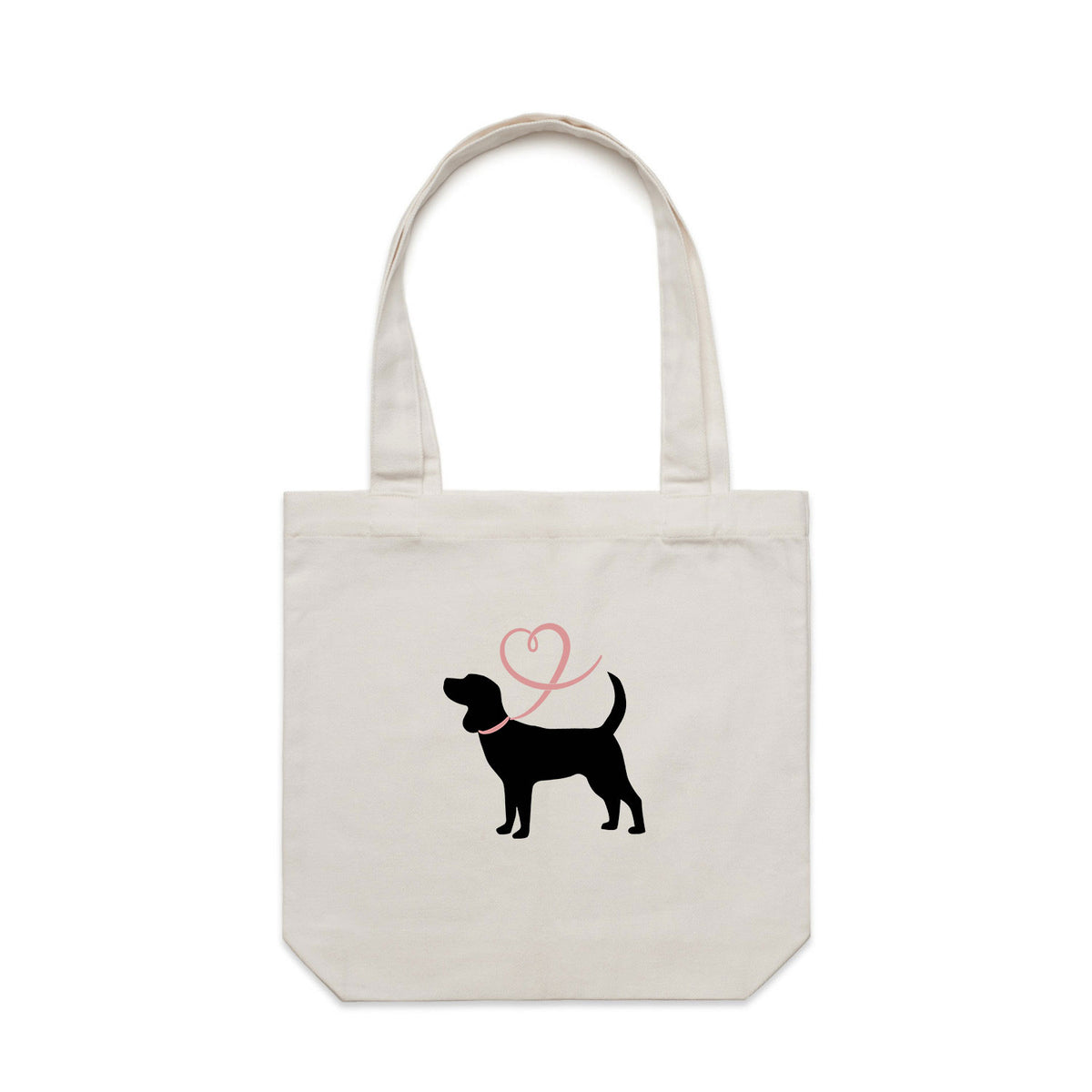 Beagle Heart Leash Tote Bag