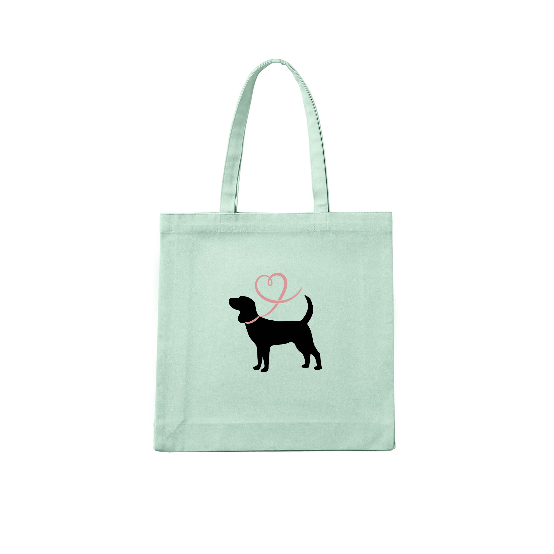Beagle Heart Leash Tote Bag