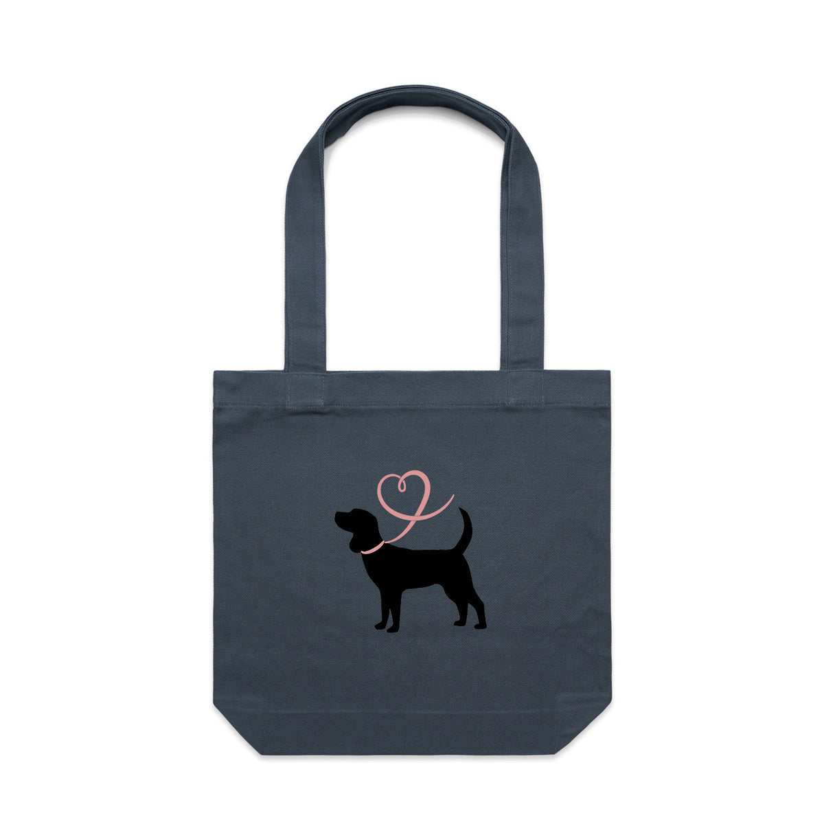 Beagle Heart Leash Tote Bag
