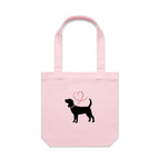 Beagle Heart Leash Tote Bag