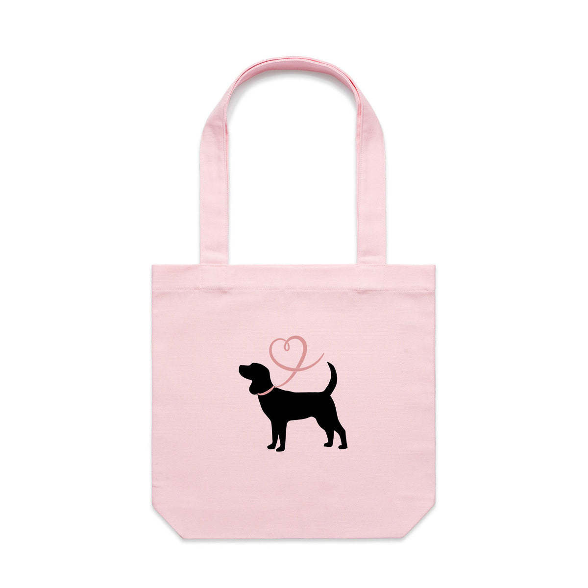Beagle Heart Leash Tote Bag
