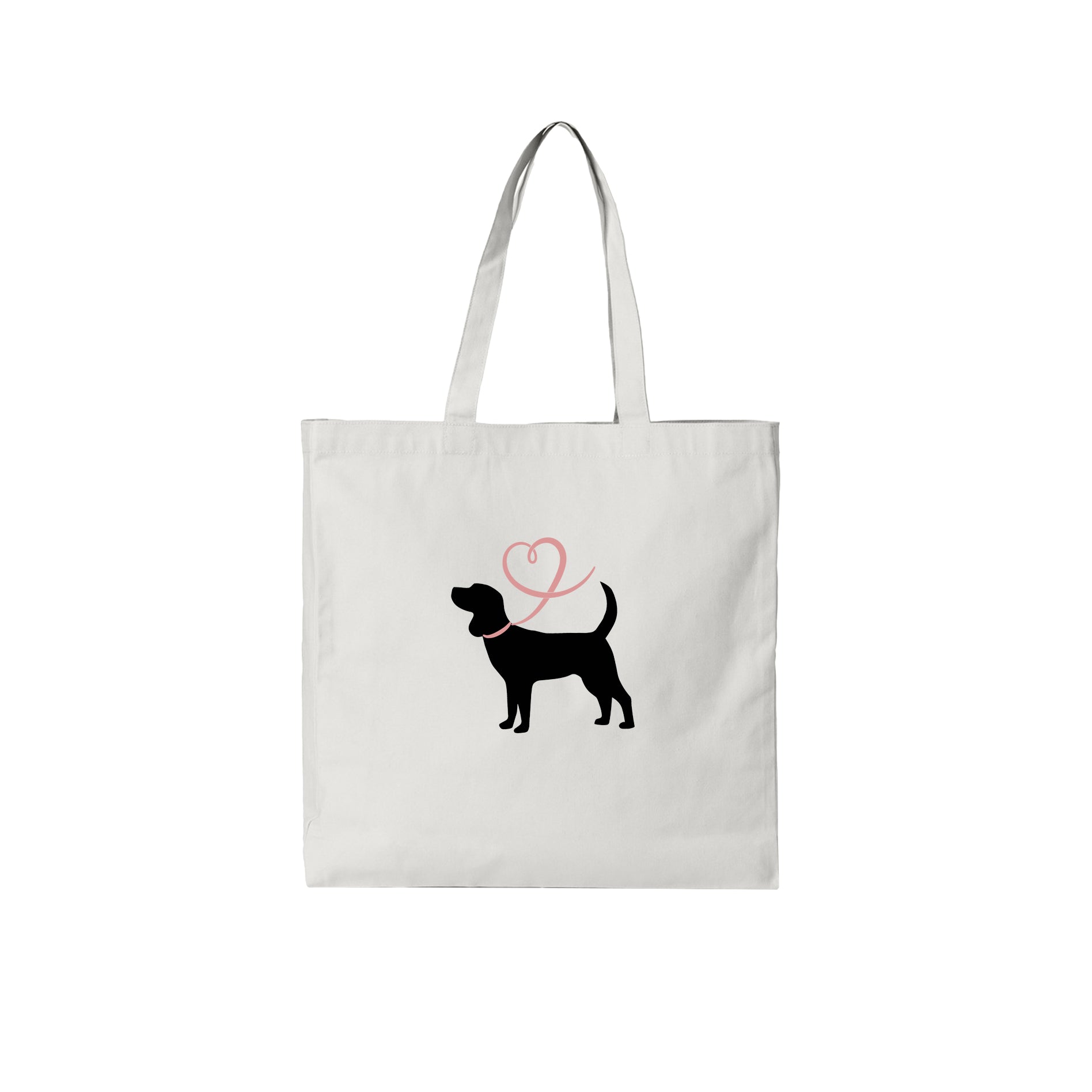 Beagle Heart Leash Tote Bag