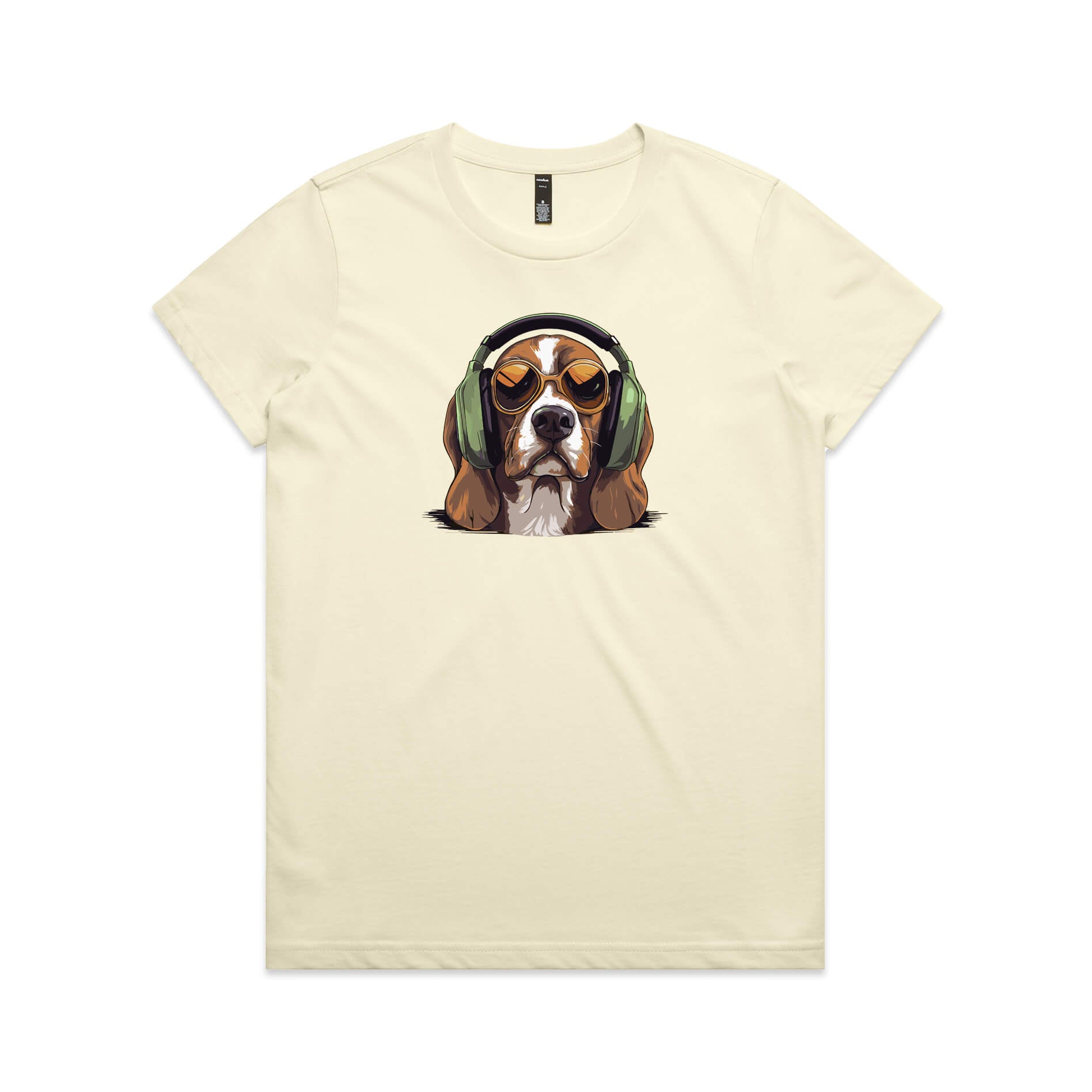 Beagle Headphones Ladies Tee