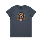 Beagle Headphones Ladies Tee