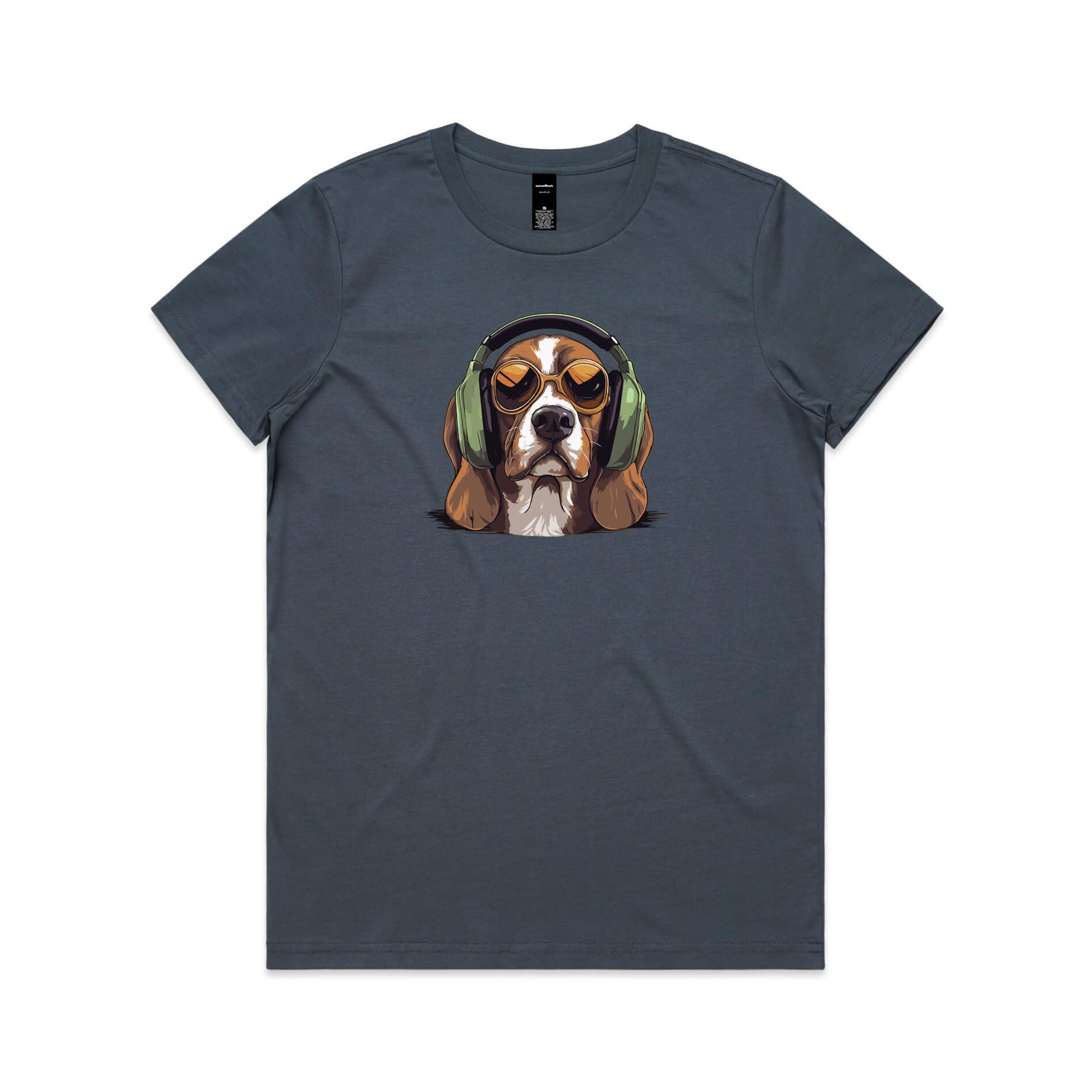 Beagle Headphones Ladies Tee
