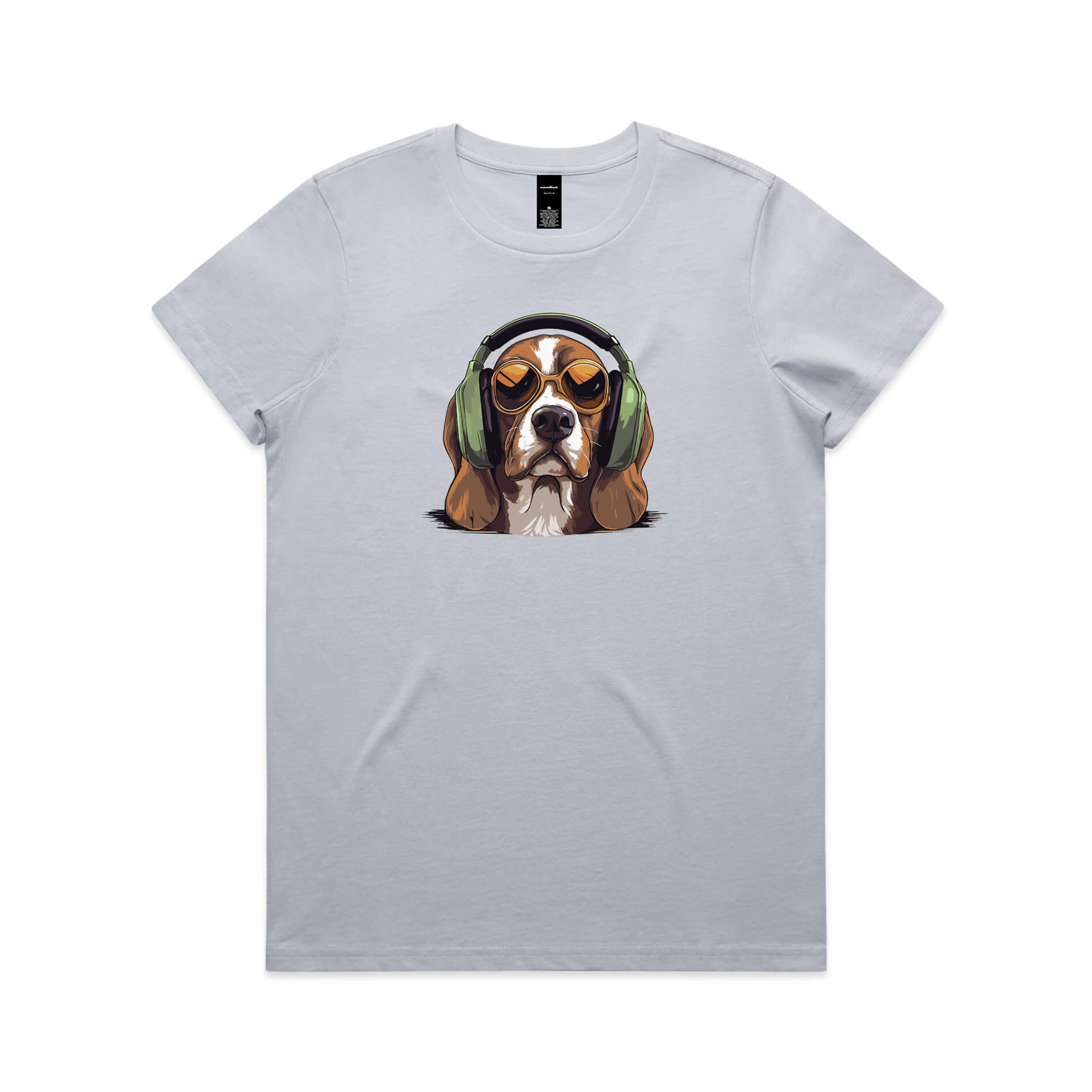 Beagle Headphones Ladies Tee