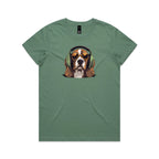 Beagle Headphones Ladies Tee