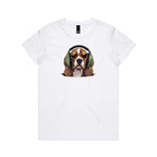 Beagle Headphones Ladies Tee