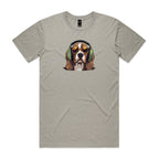 Beagle Headphones Mens Tee