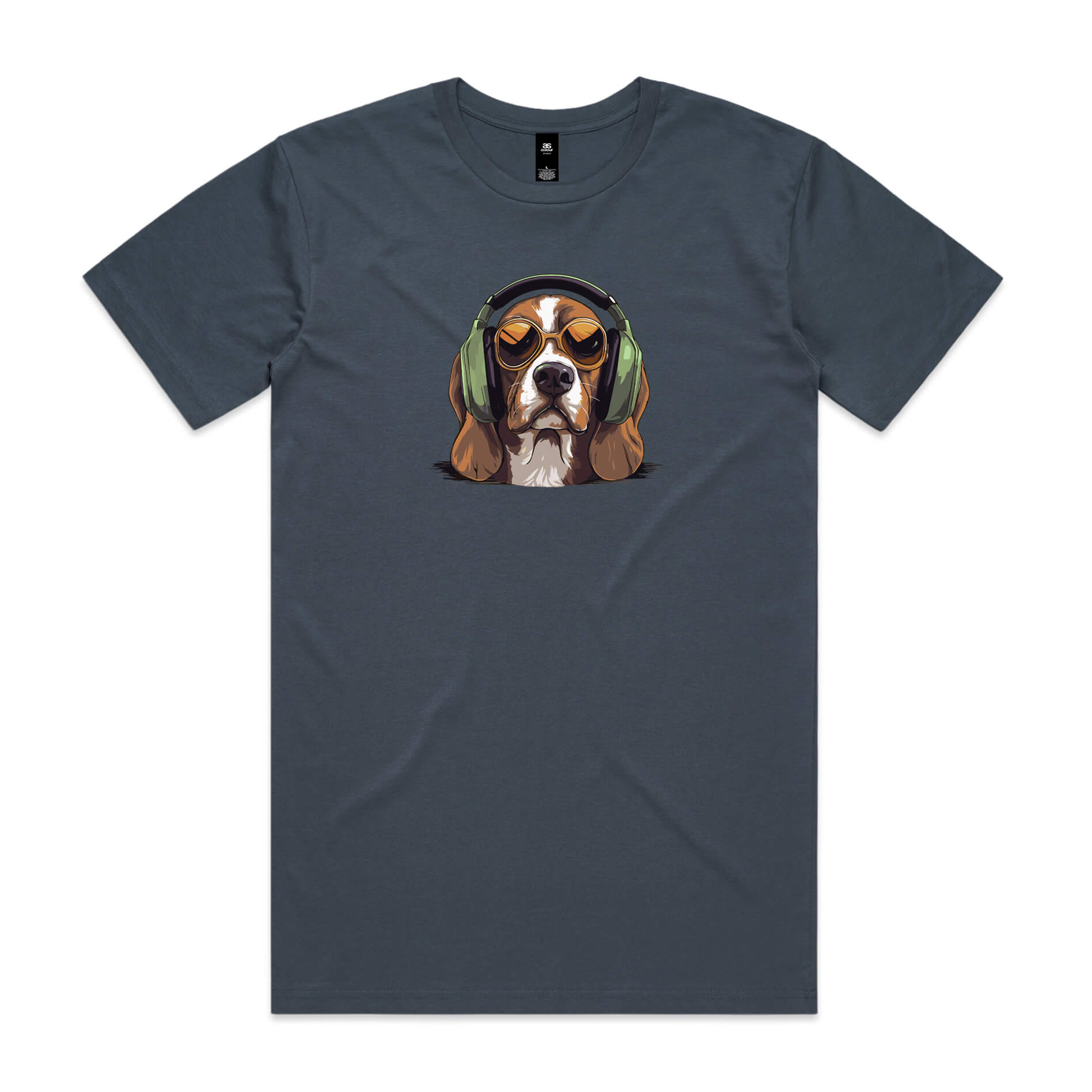Beagle Headphones Mens Tee