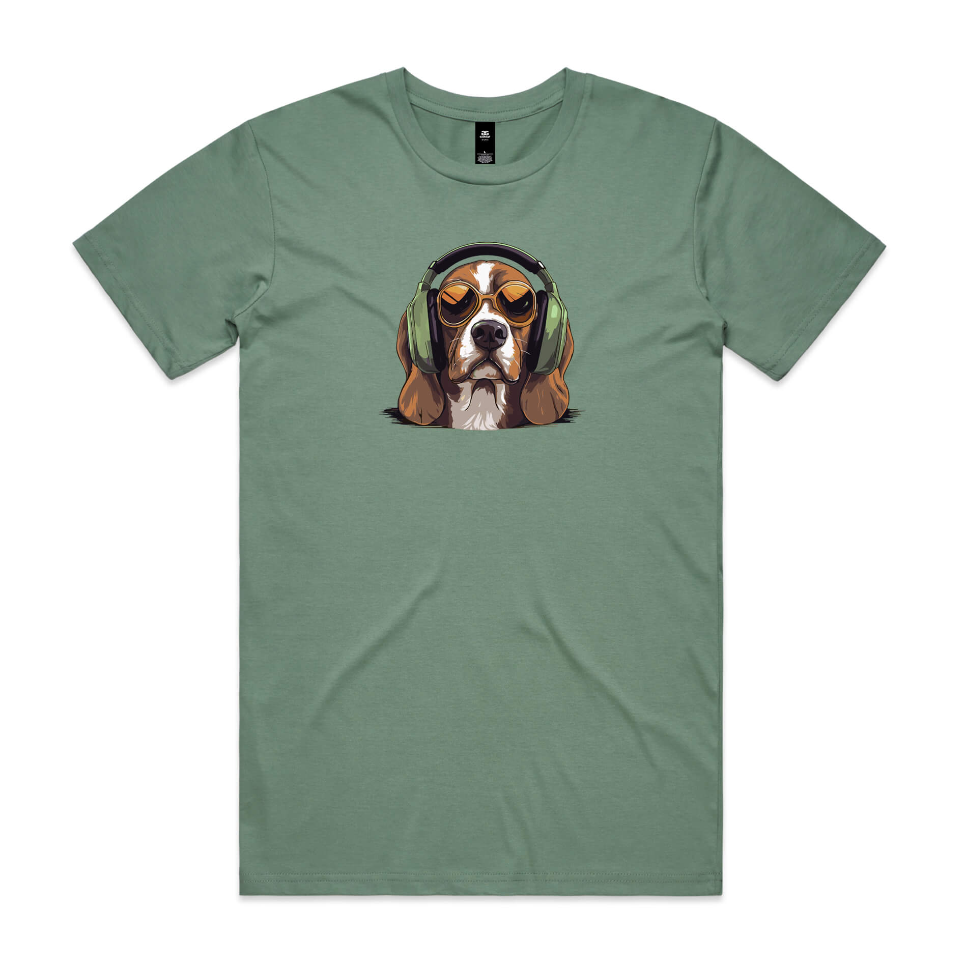 Beagle Headphones Mens Tee