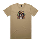 Beagle Headphones Mens Tee