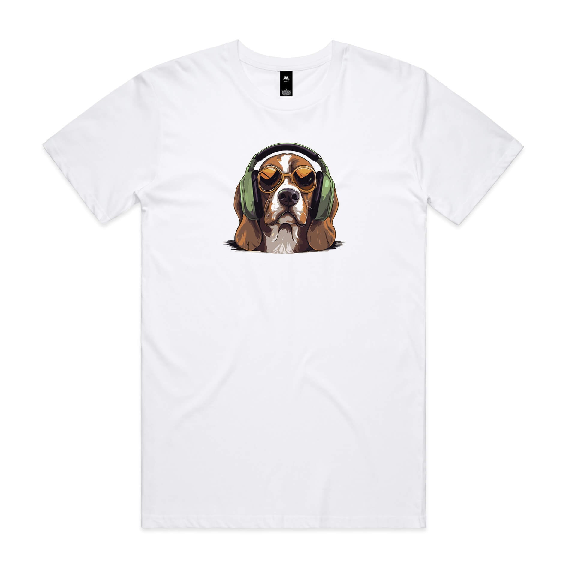 Beagle Headphones Mens Tee