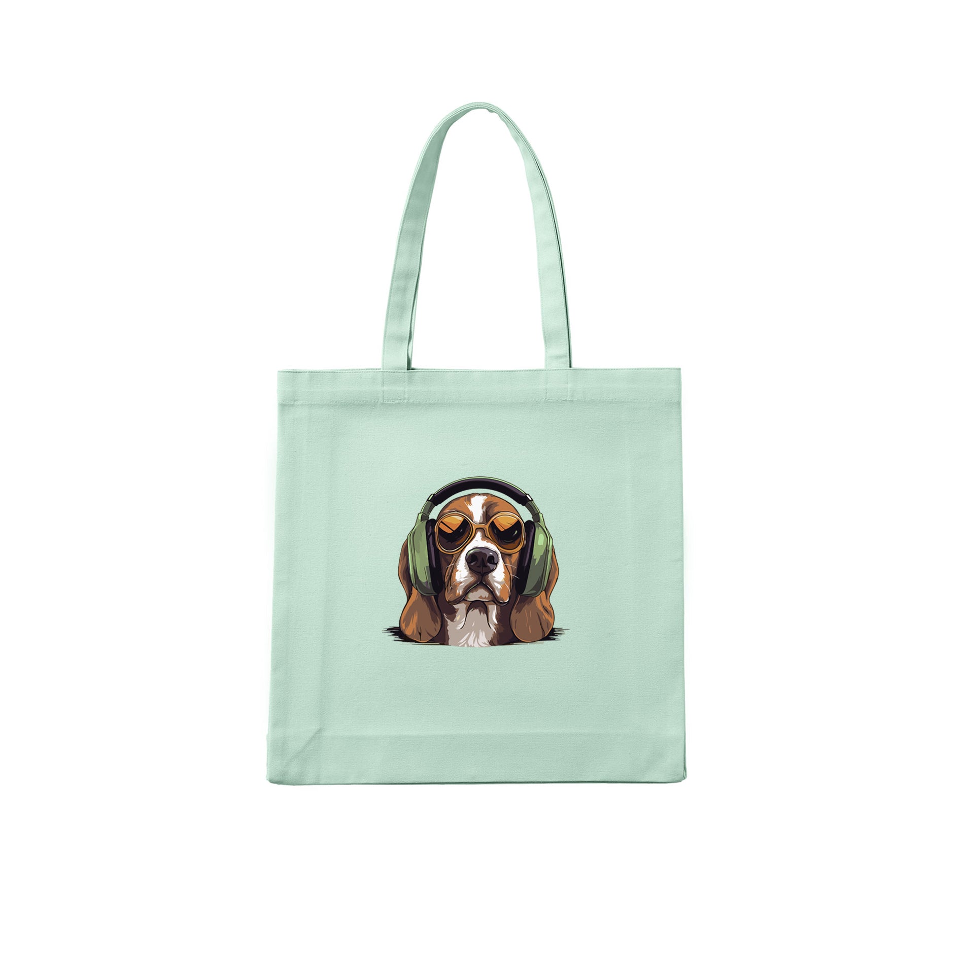 Beagle Headphones Tote Bag