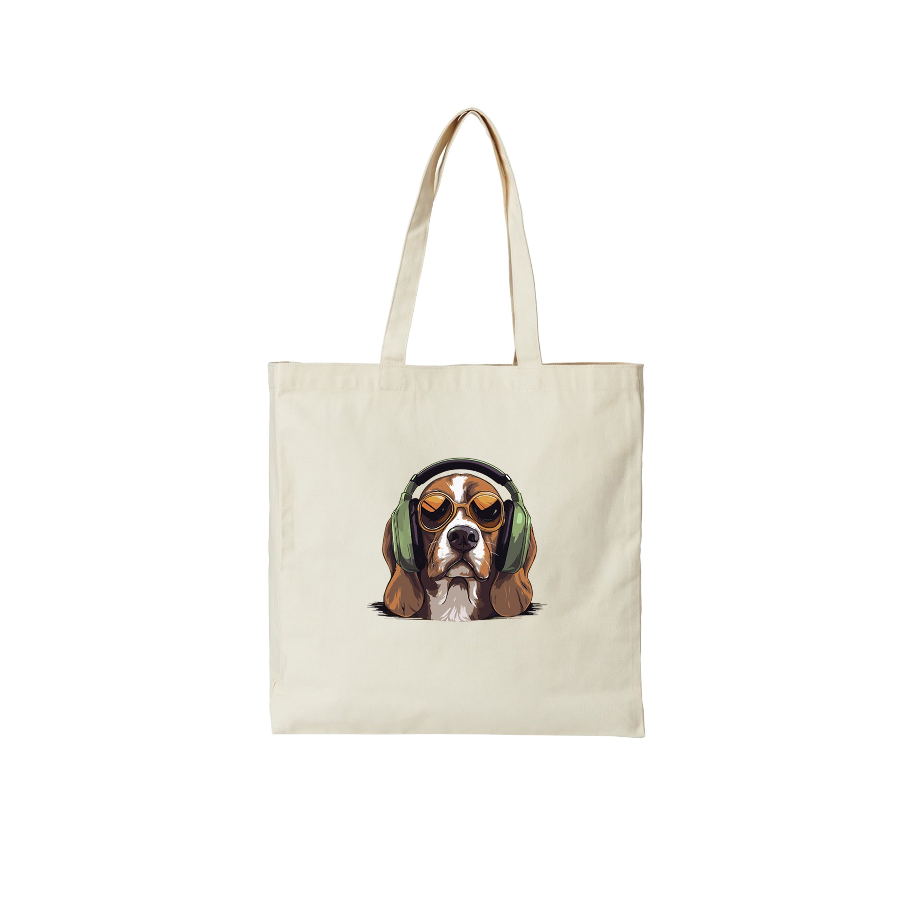 Beagle Headphones Tote Bag