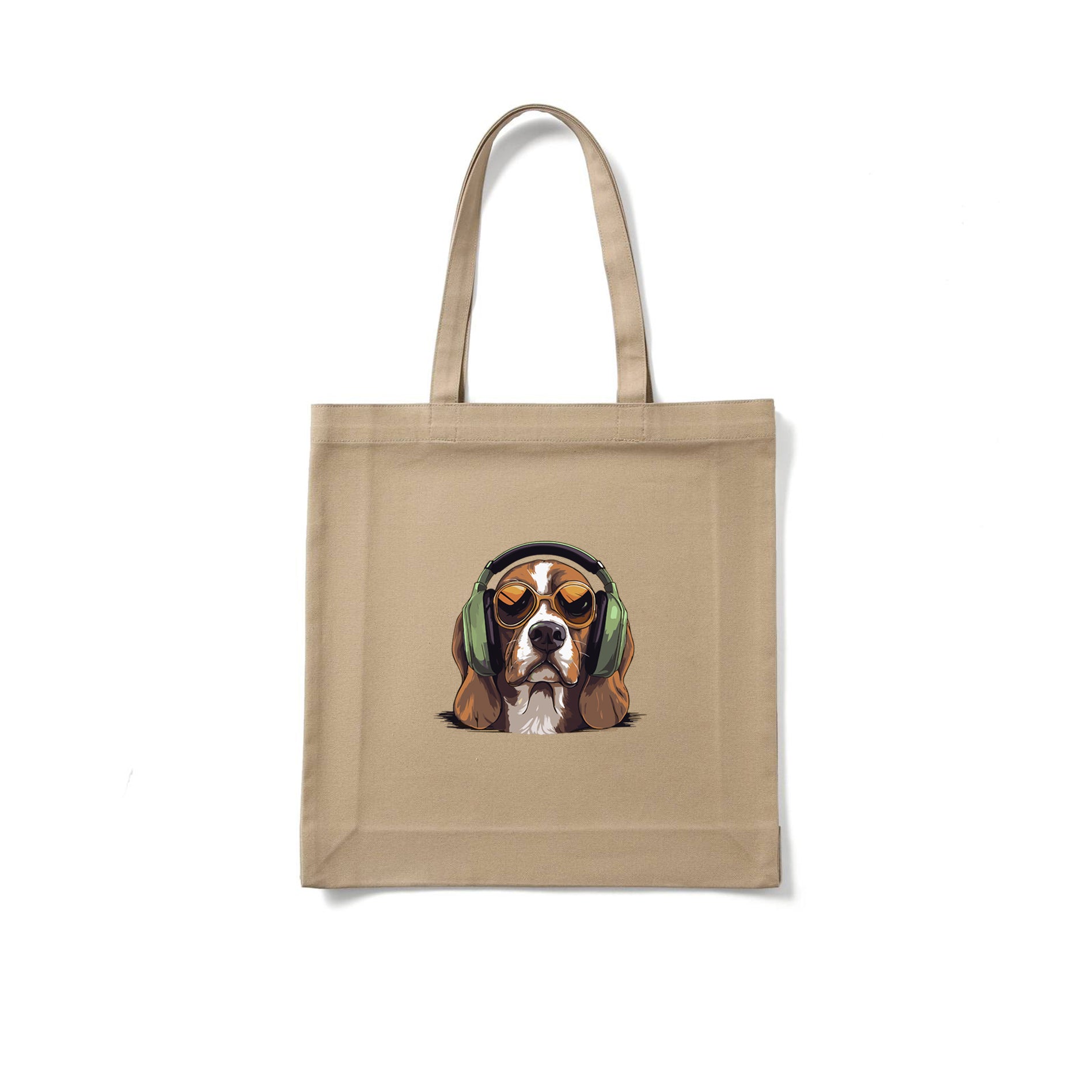 Beagle Headphones Tote Bag