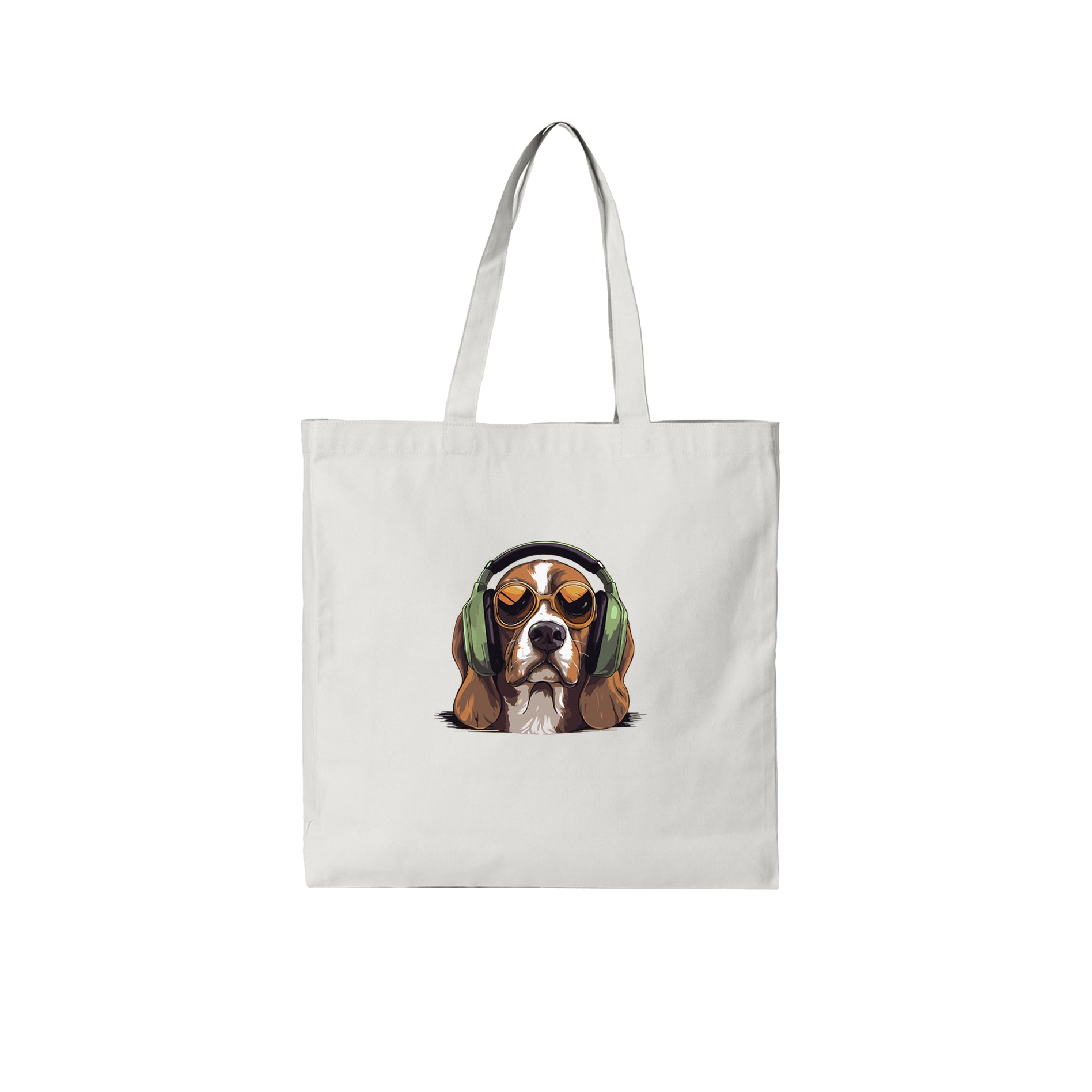 Beagle Headphones Tote Bag